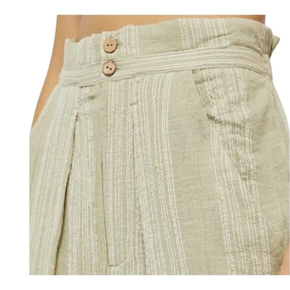 Free People Sage Combo Stripe Semi Sweet Crop Pants XS - Picture 3 of 15